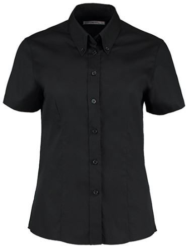 KUS-KK701-Womens Tailored Fit Corporate Oxford Shirt Short Sleeve